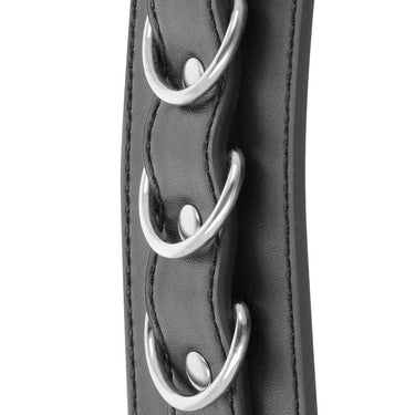 Polsini Regolabili in Pelle PVC Nero per Polsi e Caviglie - Eleganti e Sicuri